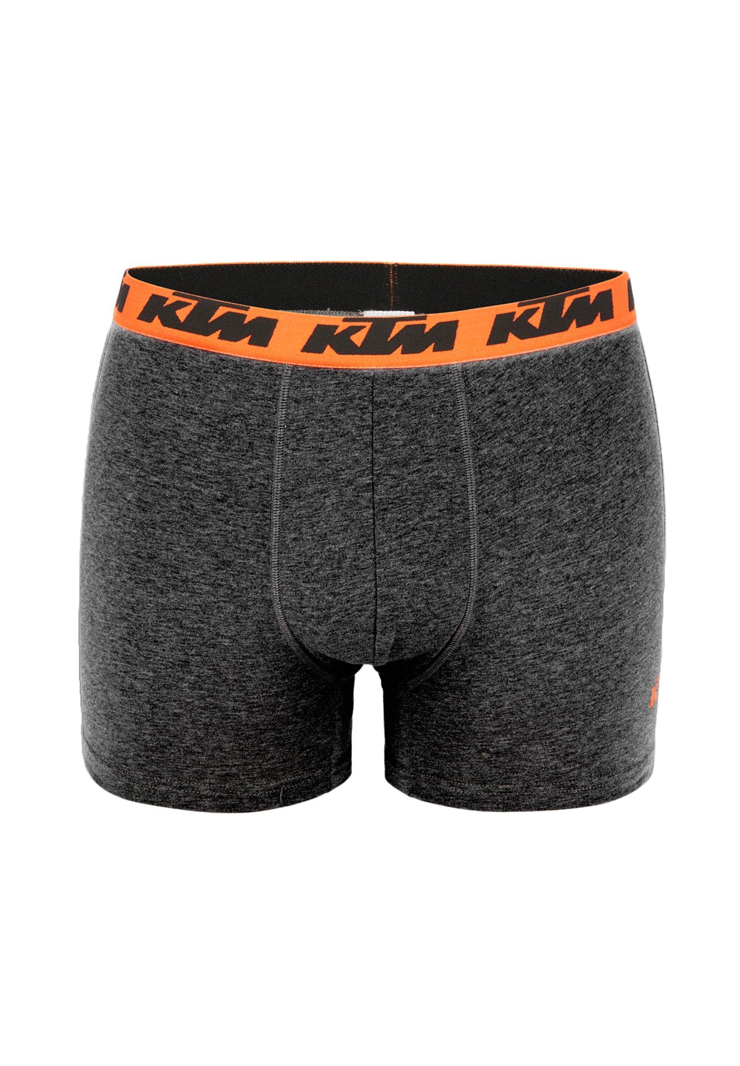 Grey KTM Dark Grey2 / (2-St) Cotton Boxer X2 Man Light Boxershorts Pack