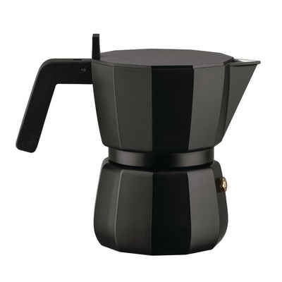 Alessi Espressokocher Espressokocher MOKA 3 schwarz, 0.15l Kaffeekanne, Nicht für Induktion geeignet, nicht spülmaschinengeeignet