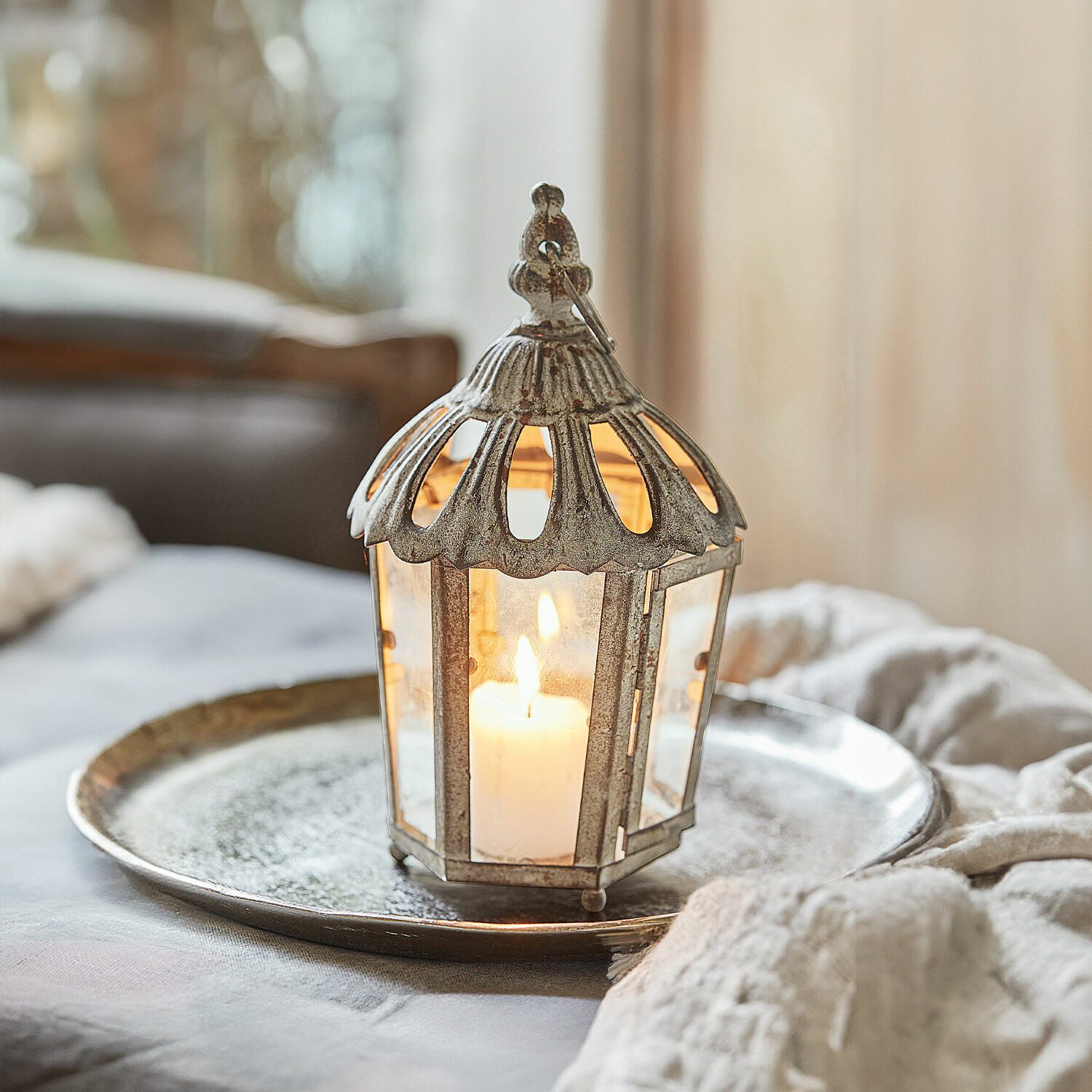 Mirabeau Kerzenlaterne Laterne Artemisie antikbeige günstig online kaufen