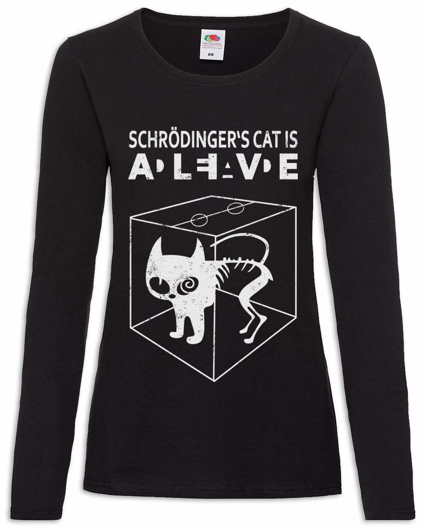 Urban Backwoods Langarmshirt Schrödinger's Cat Is Alive Dead II Damen Langarmshirt The Big (1-tlg) Schroedinger TV Bang TBBT