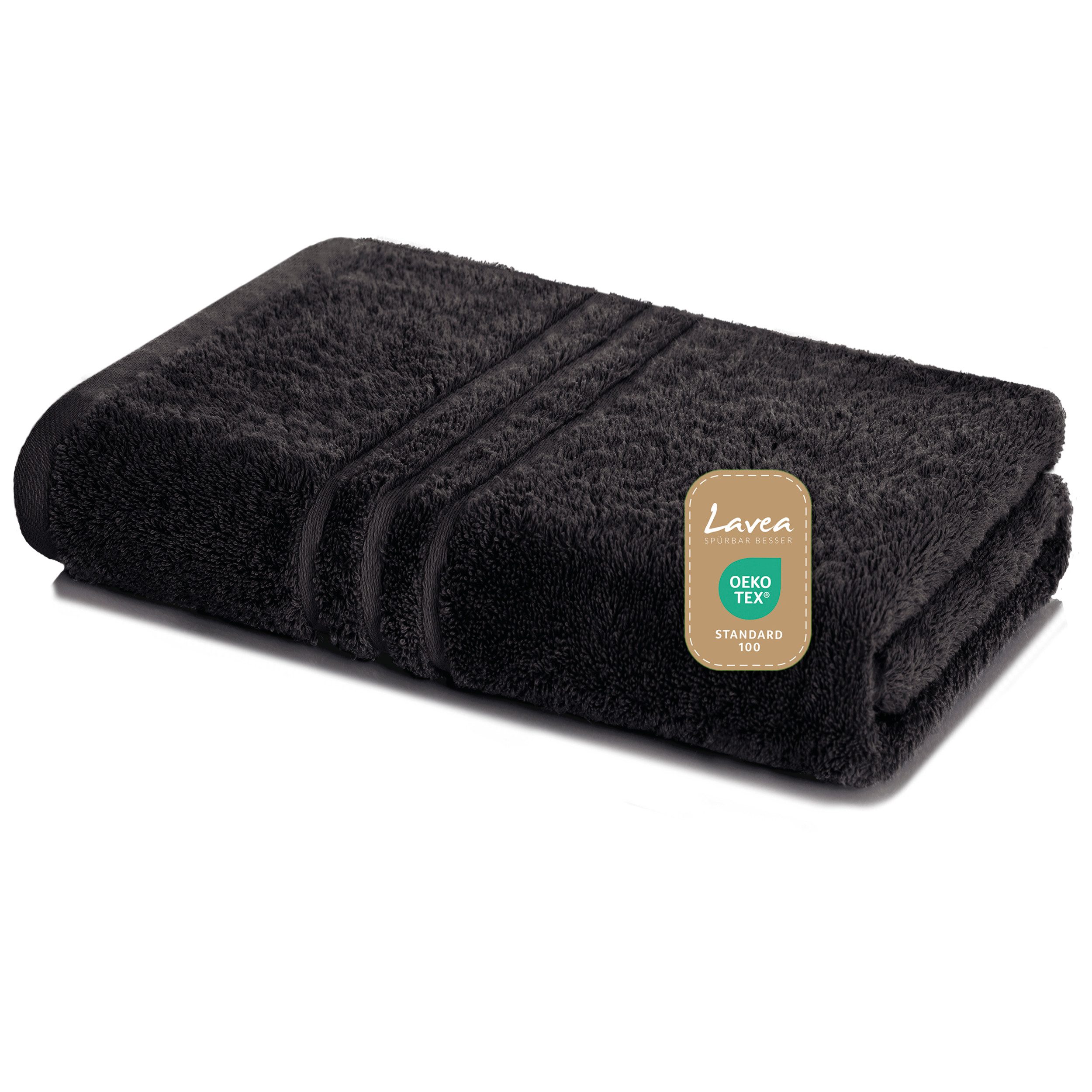 Lavea Badetuch Duschtuch 100x150 cm Elena Frottee Duschhandtuch, 100% Baumwolle, 500 g/m² Frottier, weich & saugstark, pflegeleicht