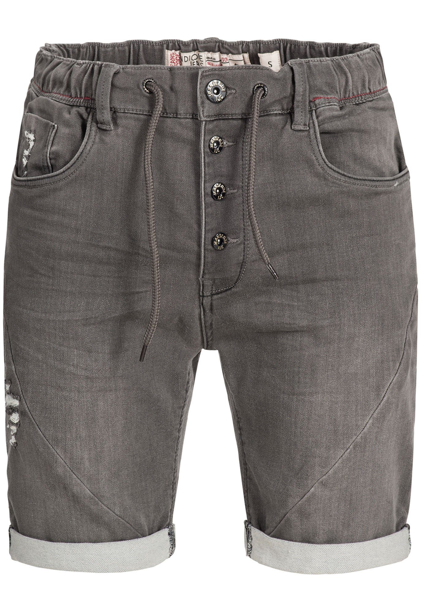 Grey Piano Indicode Jeansshorts