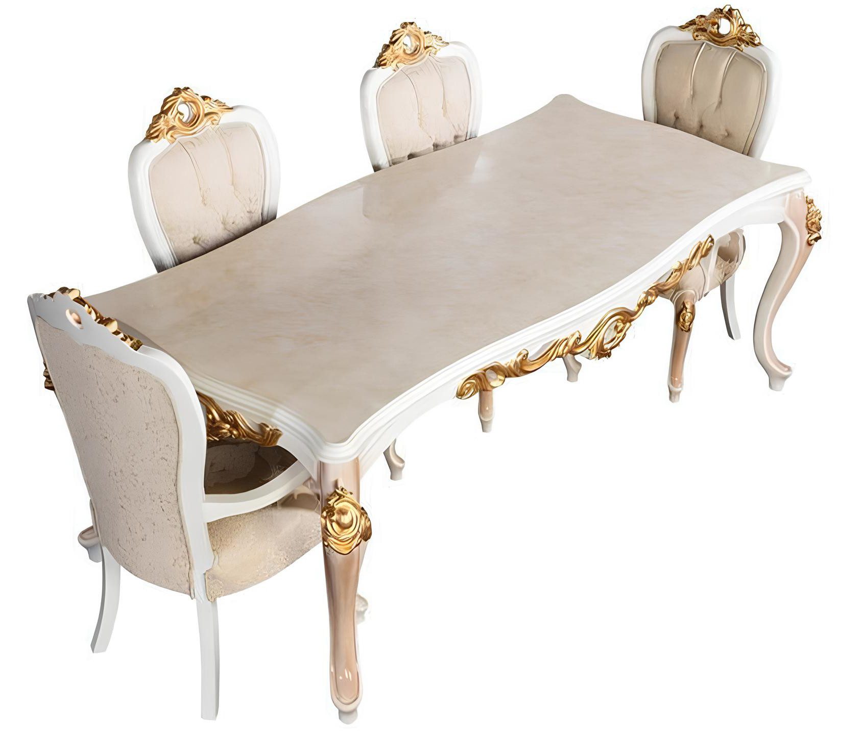 Xlmoebel Esszimmer-Set Luxus-Set mit XL-Tisch & Stühlen aus Holz im modernen Design, (7 tlg. Esszimmer Set (Esstisch + 4x Stühle + 2x Stühle mit Armlehnen), Hergestellt in Europa