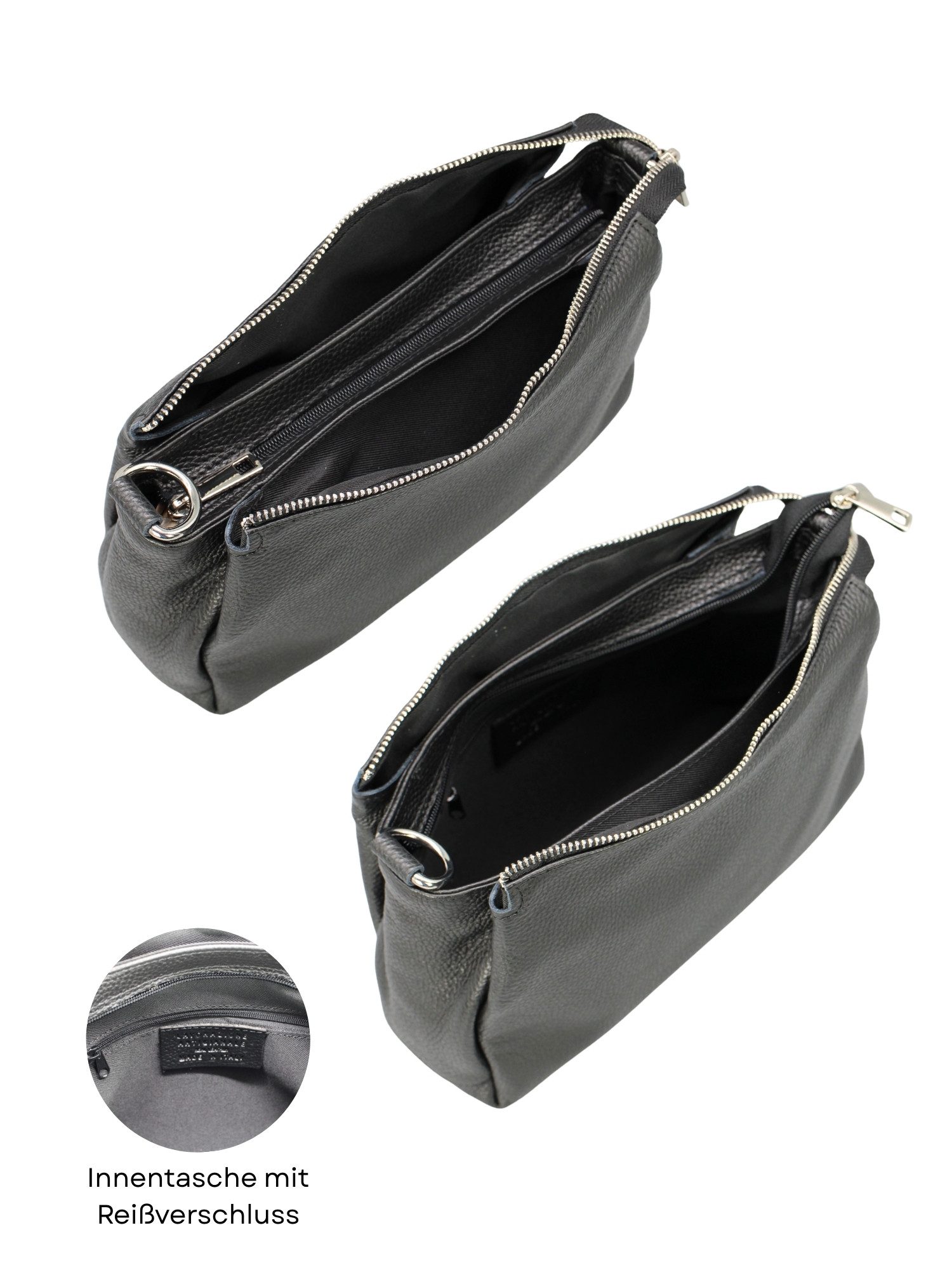 Adel Bags Schultertasche Echtleder Umhängetasche Sahra – Mittelgroß, viele Fächer, verstellbar, echtes Leder – Bild 5 von 5