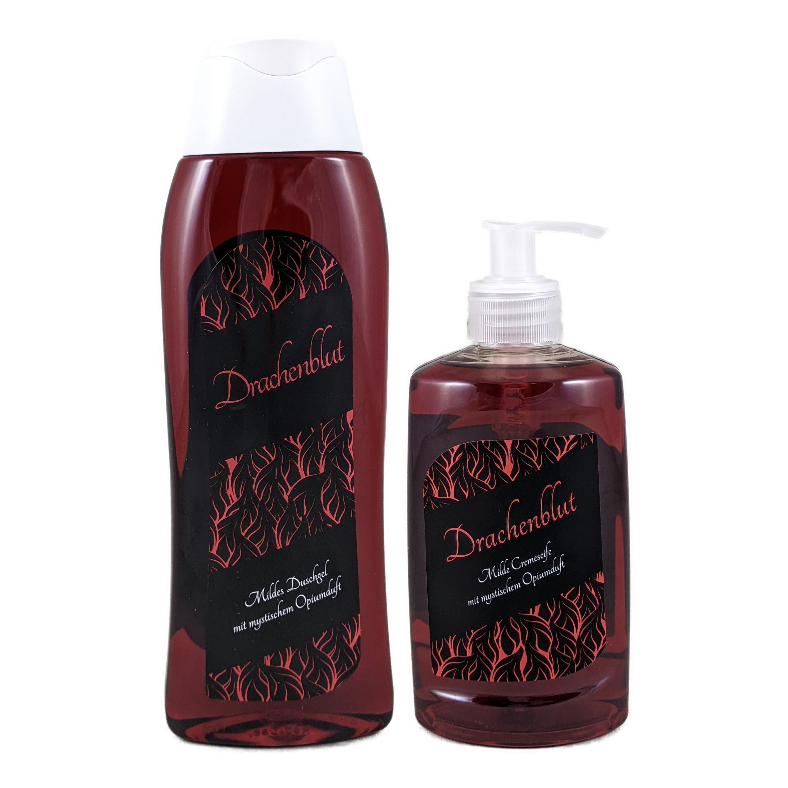≈petra Seifen-Set Drachenblut [je 300 ml] Duschgel & Cremeseife, dunkelrot, mystischer Opiumduft mit orientalisch-würziger Note