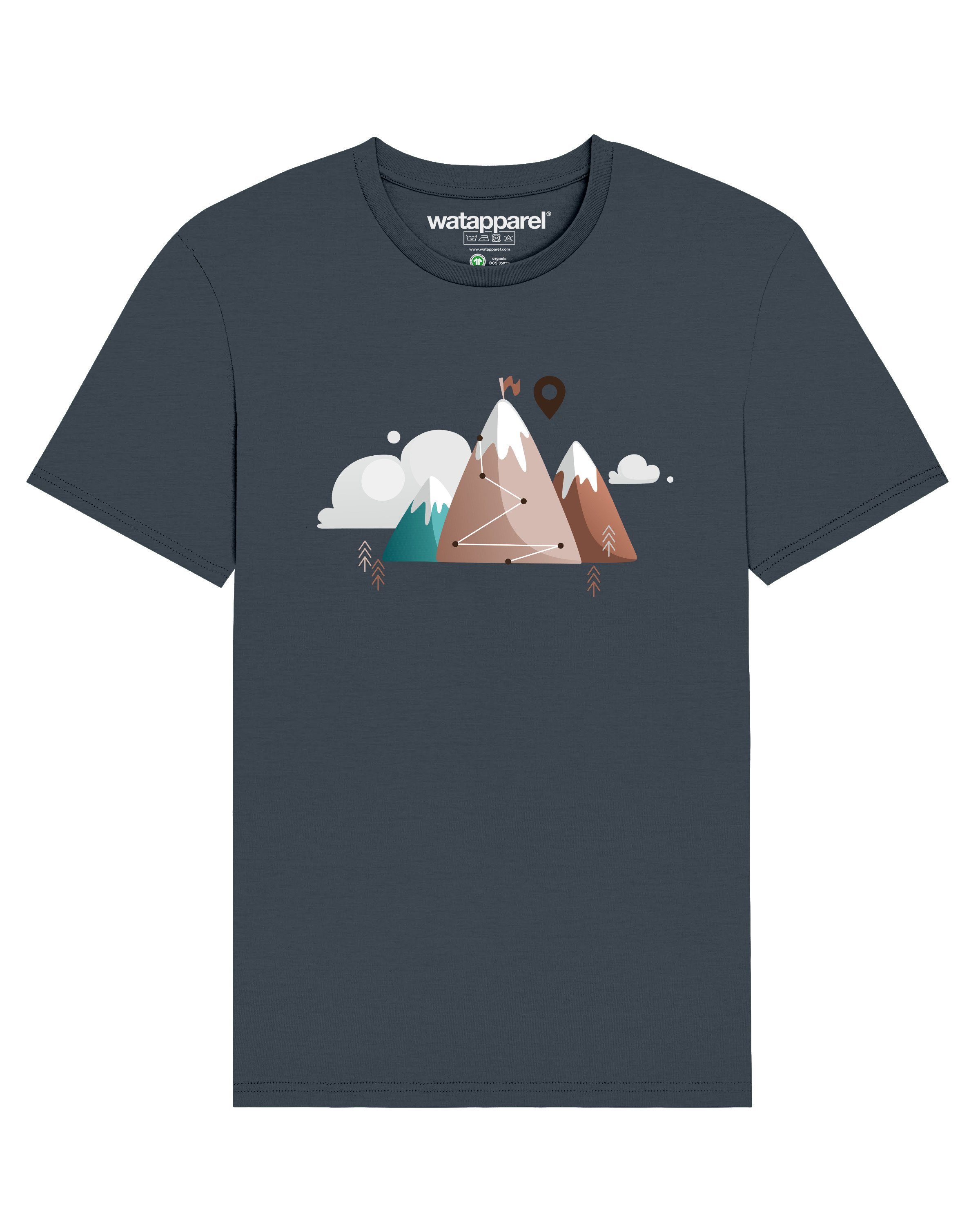 Clouds Path Print-Shirt weinrot wat? Mountain Apparel & (1-tlg)