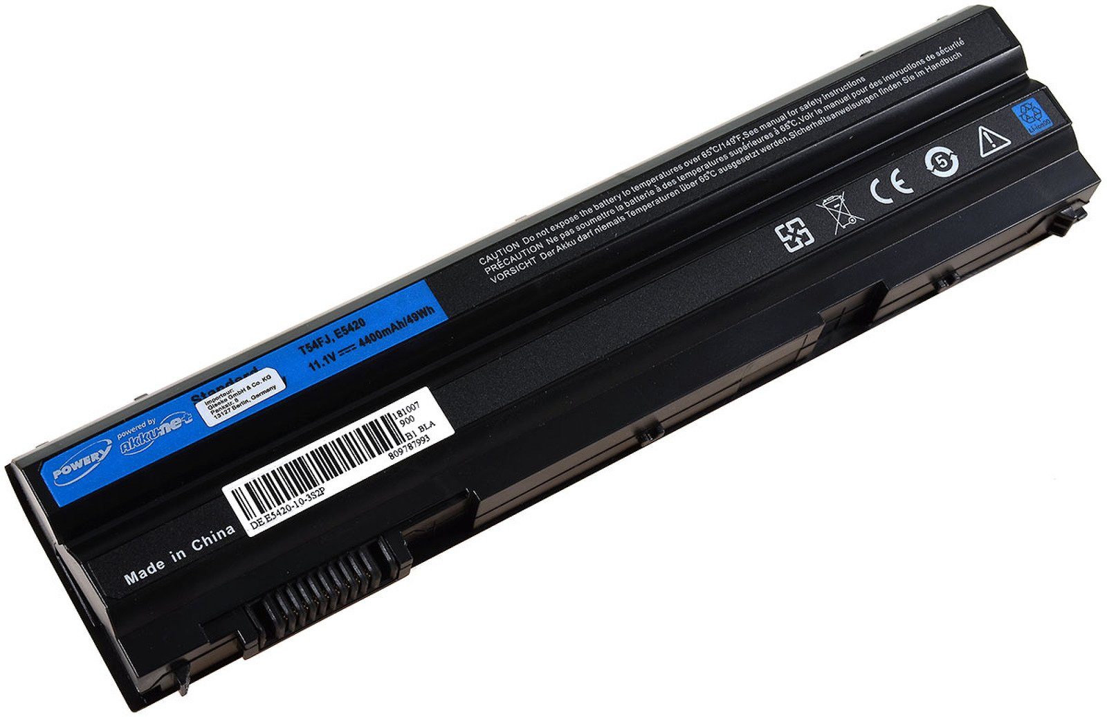 Powery Standardakku für Dell Latitude E6420 ATG Laptop-Akku 4400 mAh (11.1 V)