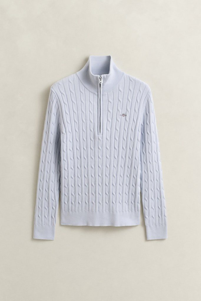 Gant Strickpullover STRETCH COTTON CABLE HALF-ZIP