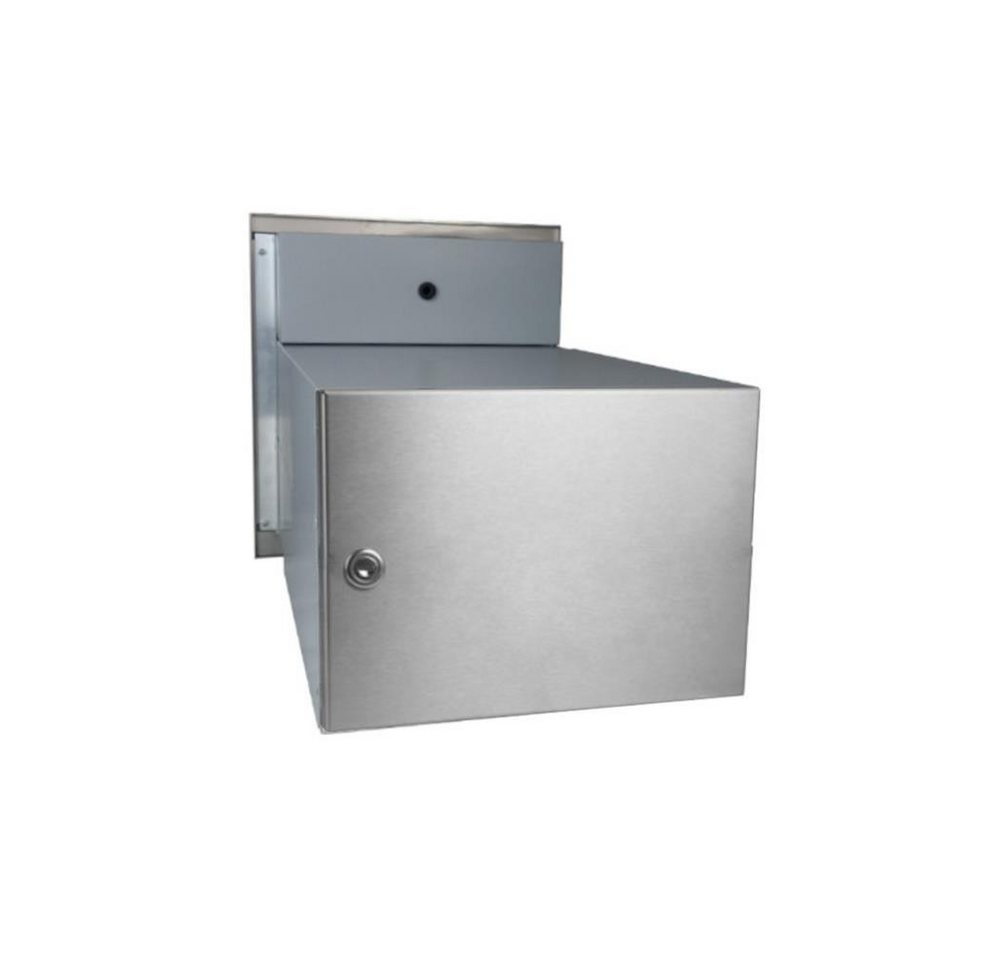 Thumbnail - Letterbox24 Briefkasten B-242 XXL Edelstahl Mauerdurchwurf Briefkasten mit Sprechsieb (Sprechsieb)