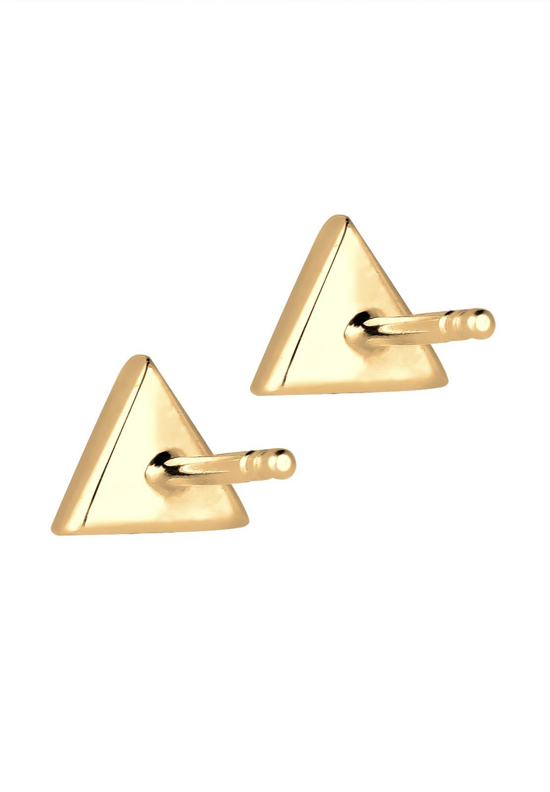 Geo 925 Elli Dreieck Silber, Trend Geo Dreieck, Basic Paar Gold Ohrstecker Emaille