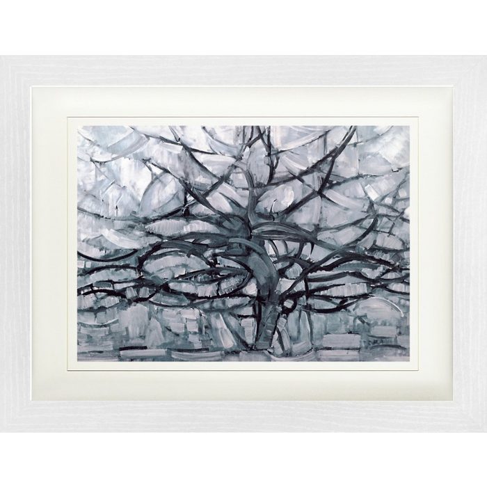 1art1 Bild mit Rahmen Piet Mondrian - Der Graue Baum 1912