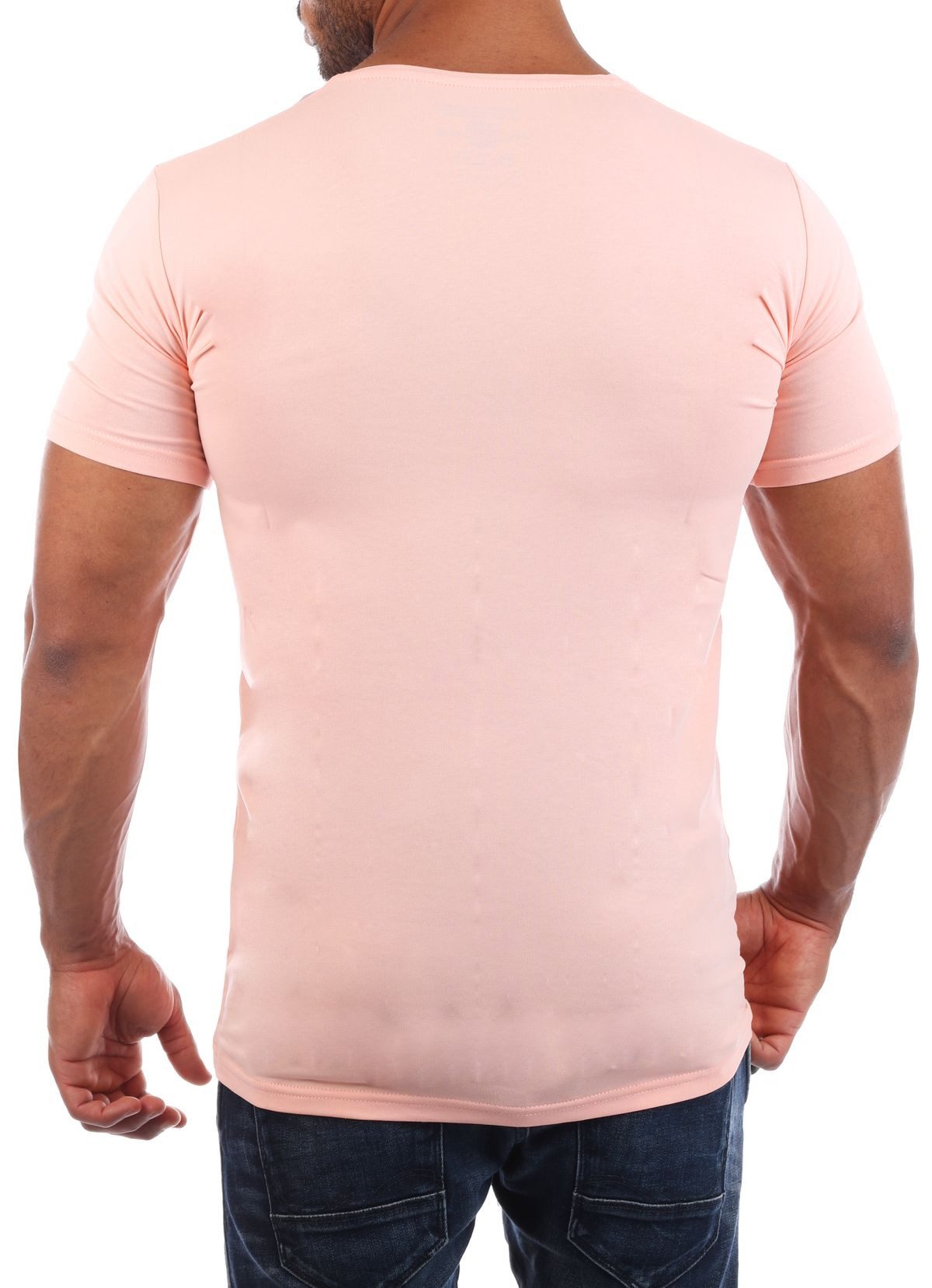 Young & Rich T-Shirt Herren Uni Basic rundhals Ausschnitt Unterziehshirt 1701 Rundhalsauschnitt unifarben kurzarm regular fit
