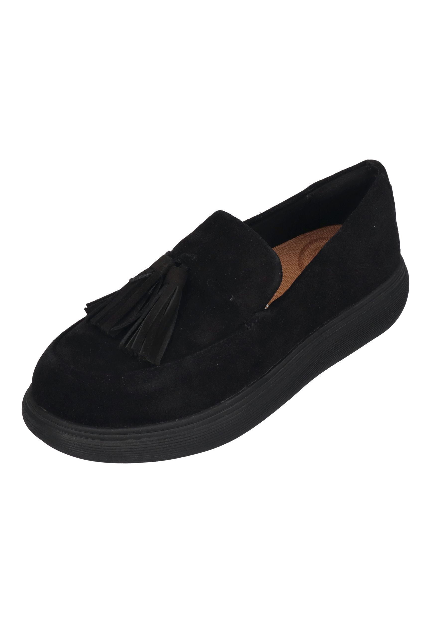 Fitflop IQ-COMFF TASSEL SUEDE LOAFERS Schnürschuh All Black