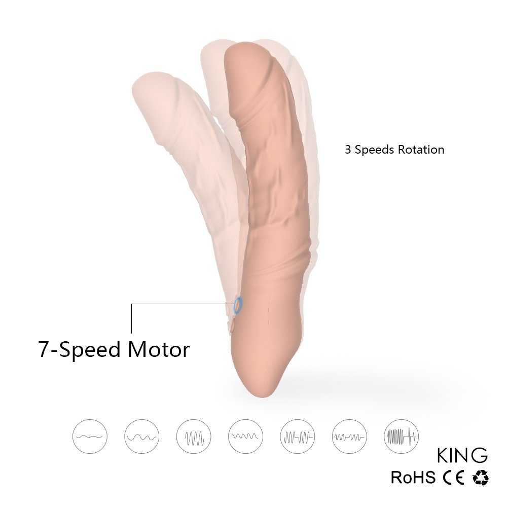 S-HANDE Dildo KING Rotation G-Punkt Dildo Vibratoren Set, Klitoris 2-tlg. Stimulator