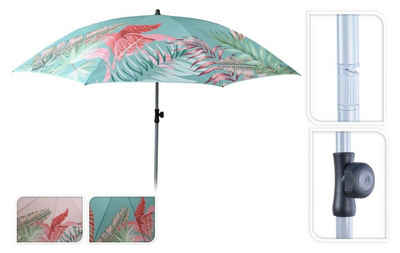 Meinposten Sonnenschirm »Strandschirm UV-Schutz 40+ Schirm Balkonschirm Ø 175 cm rosa türkis«, abknickbar, höhenverstellbar