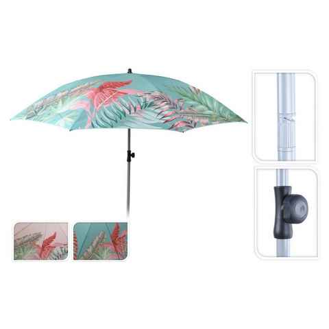Meinposten Sonnenschirm Strandschirm UV-Schutz 40+ Schirm Balkonschirm Ø 175 cm rosa türkis, abknickbar, höhenverstellbar