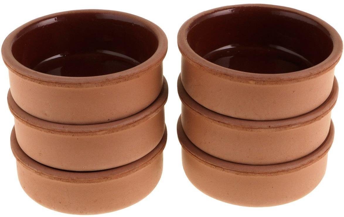 Dekonaz Auflaufform 6-teiliger Tonauflauf Auflaufform Tongeschirr Güvec Sütlac Backform, Erde, (6-St)