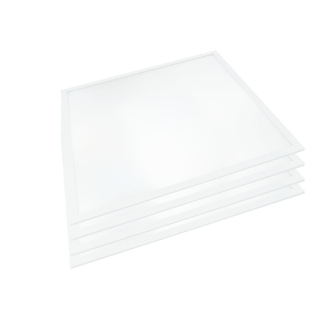 ENOVALITE LED Panel 4er Pack LED CCT Panel, Fernbedienung, dimmbar, 62x62 cm, 36 W, LED fest integriert, Tageslichtweiß, neutralweiß, kaltweiß, warmweiß