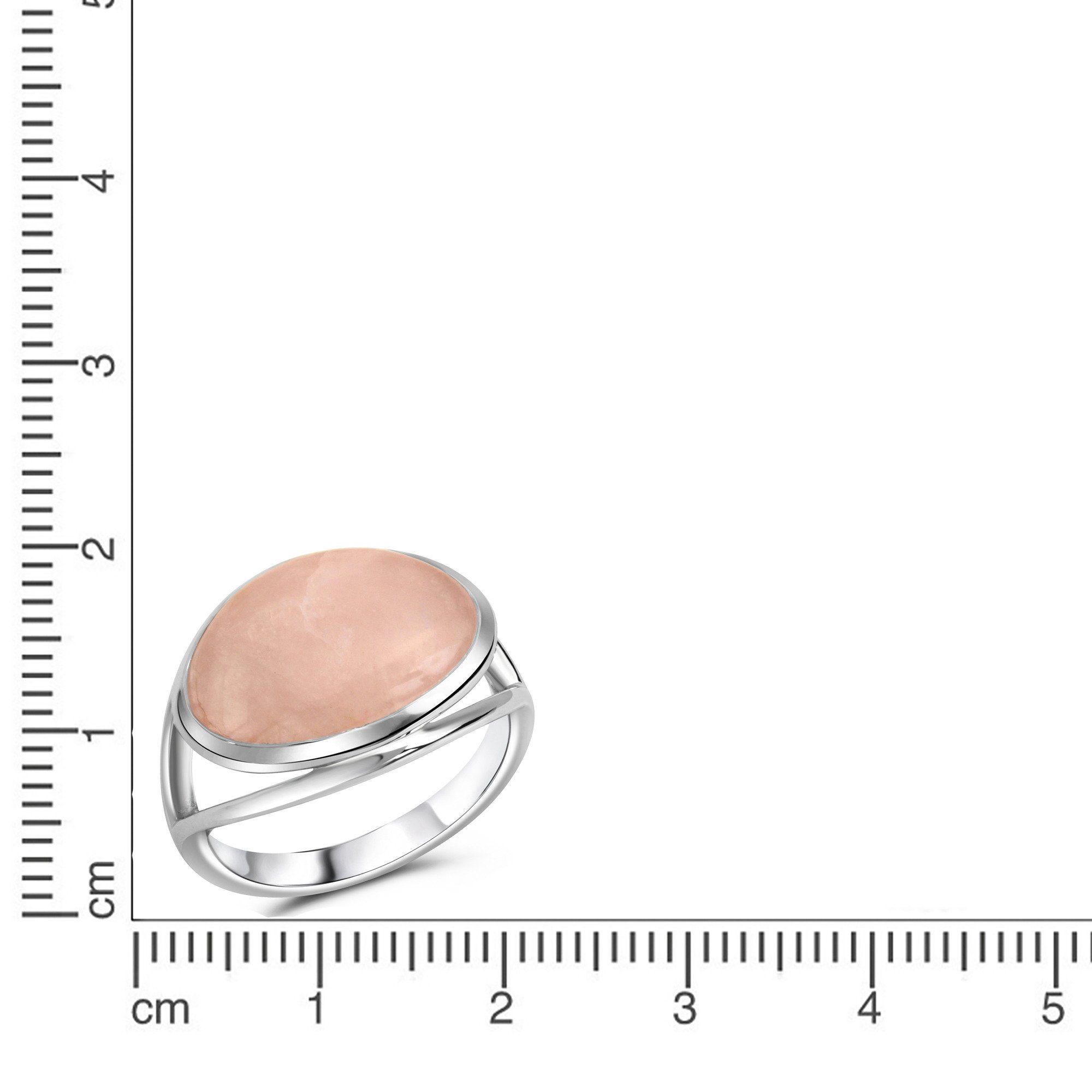 CELESTA Fingerring Silber 925 rhodiniert mit echtem Rosenquarz günstig online kaufen