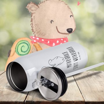 Mr. & Mrs. Panda Isolierflasche Schildkröte Luftballon - Weiß - Geschenk, Getränkedose, Jahrmarkt, Mo, klappbares Mundstück
