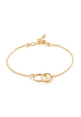 LOLA jewelry Armband Vergoldetes Armband mit 2 ineinander greifenden Ringen