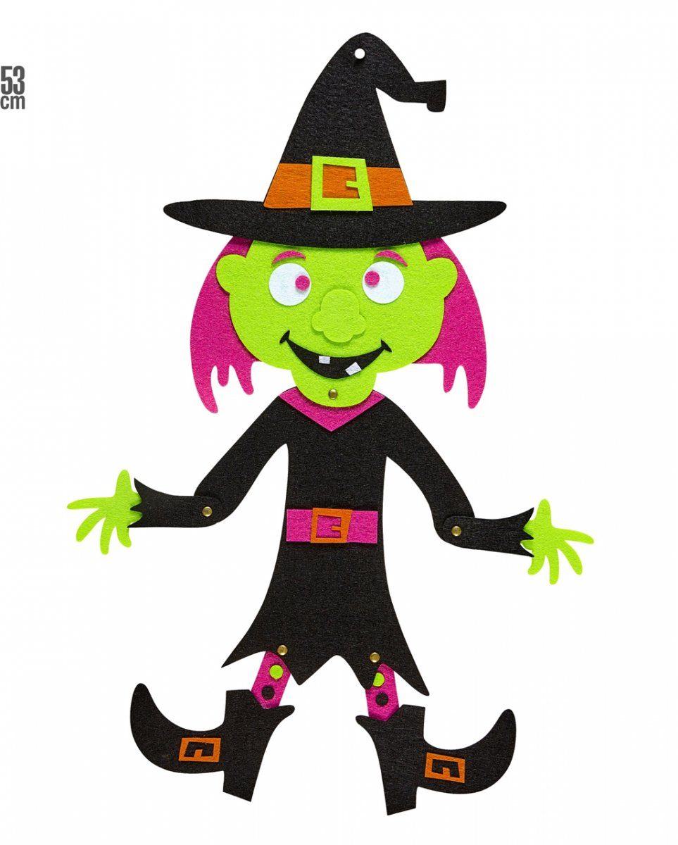 Hängedekoration Halloween Hexe Deko für Kinder