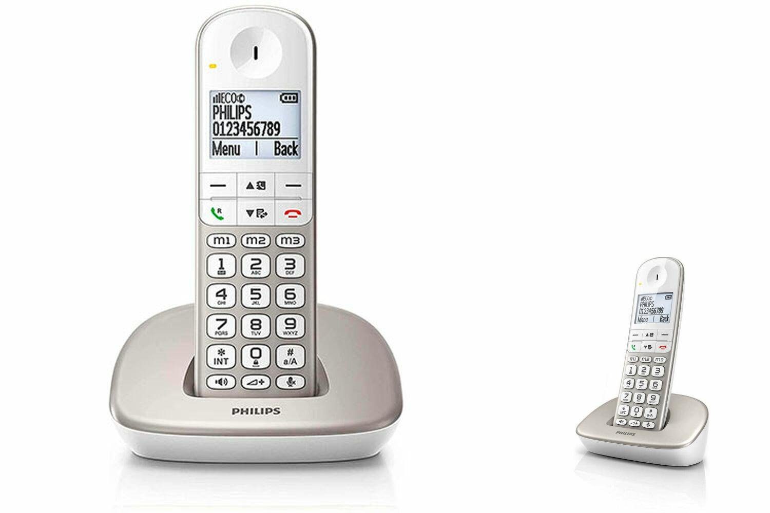 Philips Kabelloses Telefon Philips XL4901S23 Weiß DECT 1,9 Handset  Schnurloses DECT-Telefon