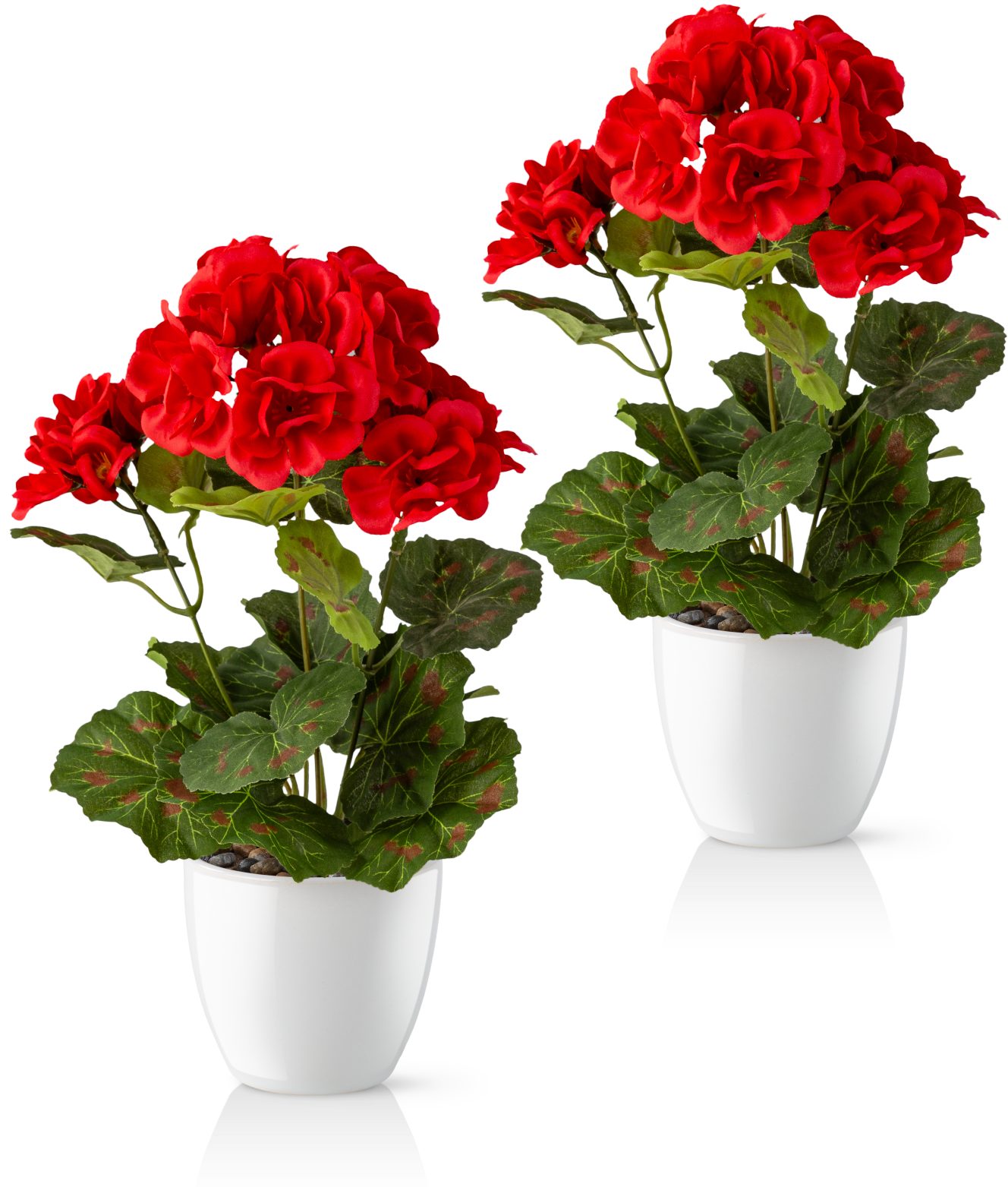 Kunstblume Kunstblumen im Topf, Künstliche Blumen wie echt, Deko Blumen Geranie, Kamelie, Orchidee, Azalee, Veilchen, PASCH, Hochwertiger Keramiktopf