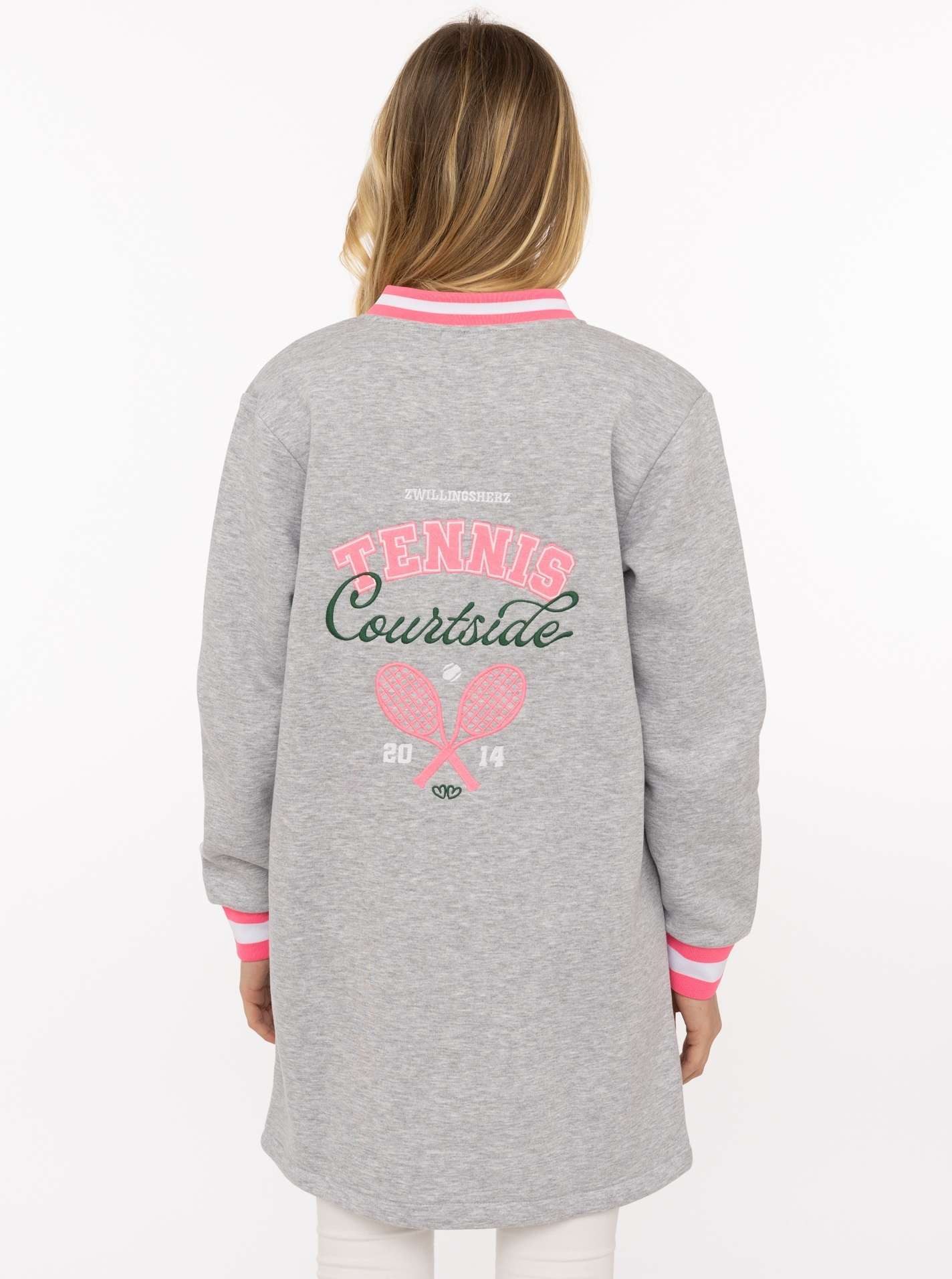 Zwillingsherz Kurzmantel "Courtside" Stickerei,Reßverschluß, elastische Bündchen