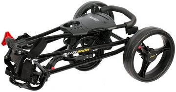 XQMAX Golftrolley Bullet 5000, (Komplettset), Fächer, Bremse, schwarzes Gestell, 3 Räder, einfach aufzuklappen