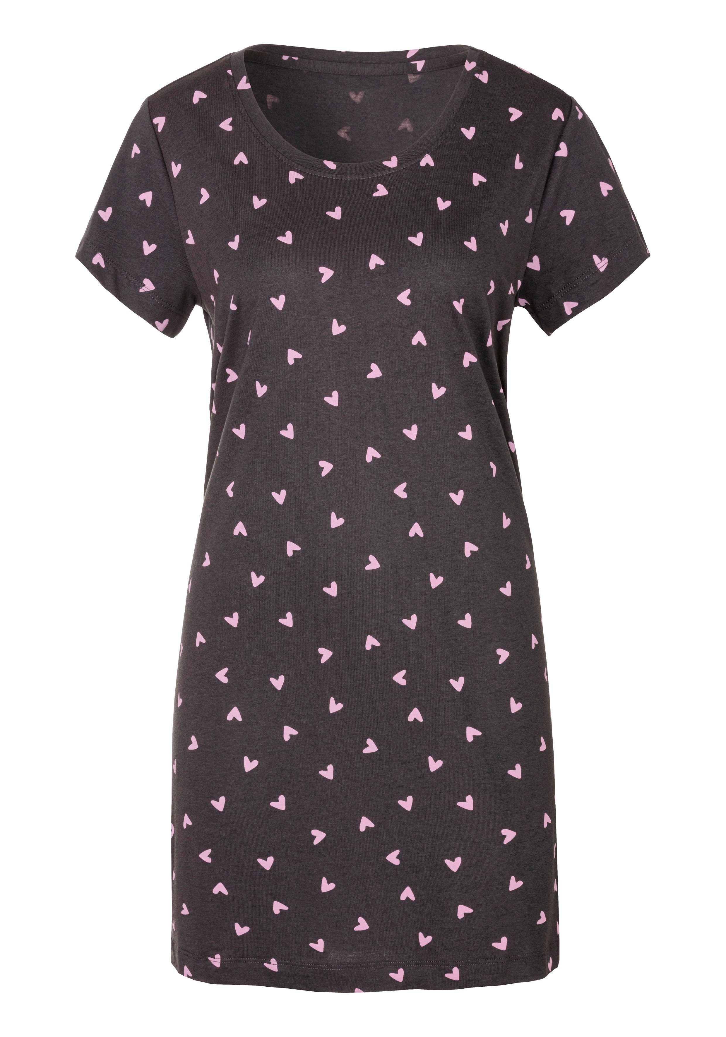 s.Oliver Sleepshirt (1-teilig) mit Herzmotiven günstig online kaufen