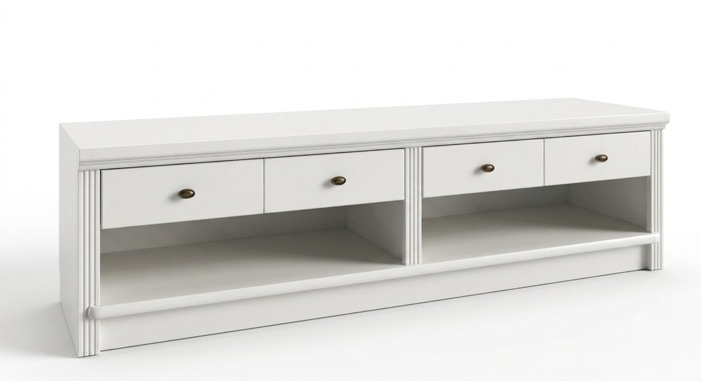 OTTO home Lowboard Soeren TV-Kommode (B/T/H: 158/45/45 cm), aus massiver Kiefer, mit 2 Schubladen, FSC®-zertifiziert