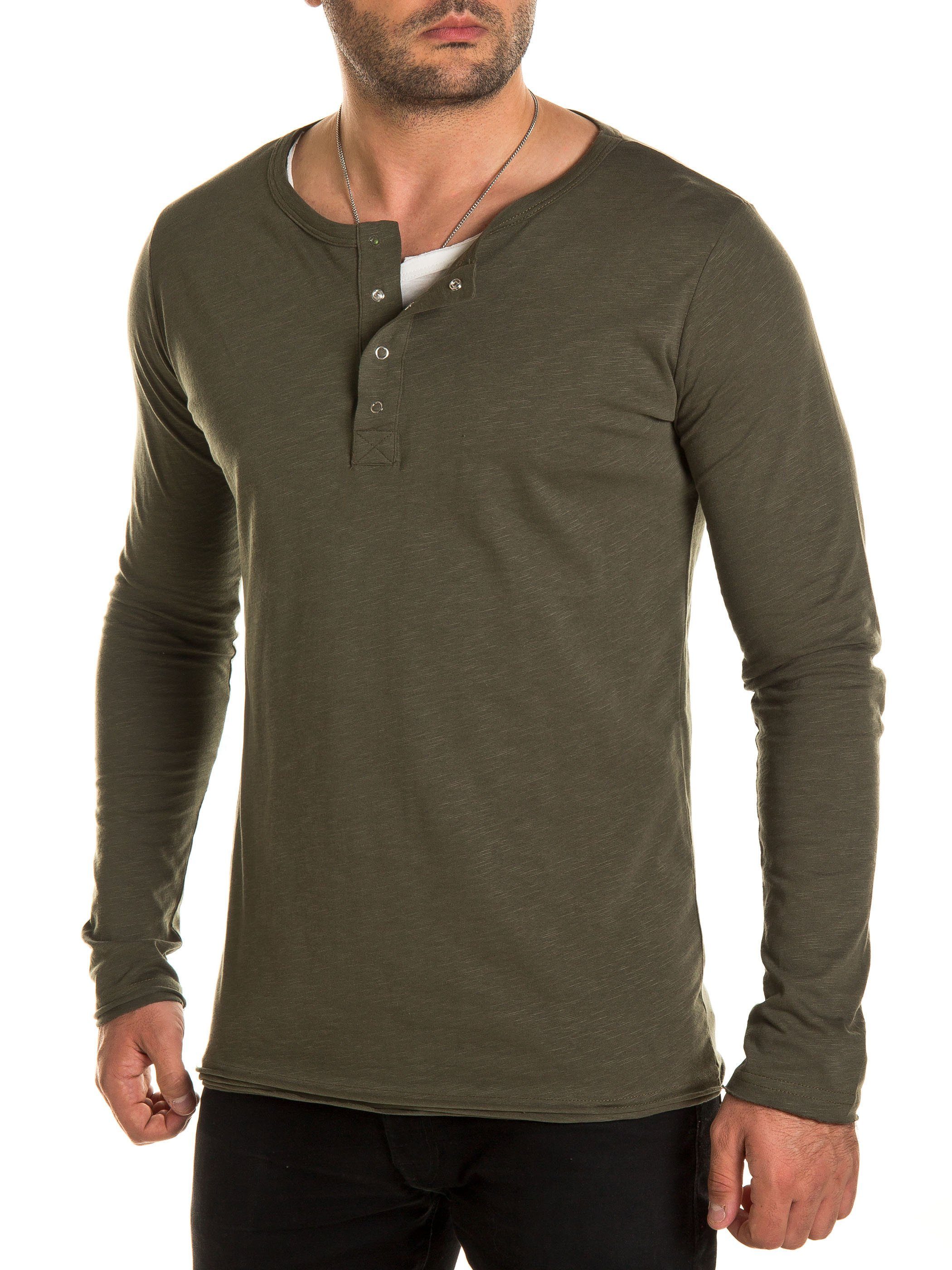 WOTEGA Langarmshirt WOTEGA - V-Neck Double Layer Longsleeve Pete aus reiner günstig online kaufen