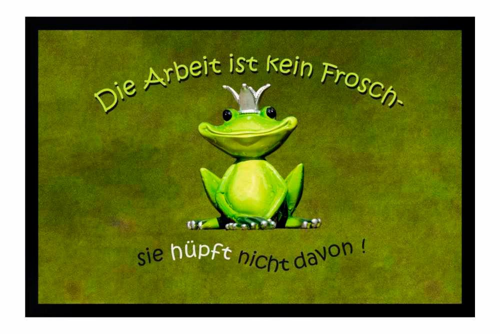 Ladreas Fußmatte Schmutzfangmatte Arbeit Frosch hüpft rutschfest F1061, 60x40