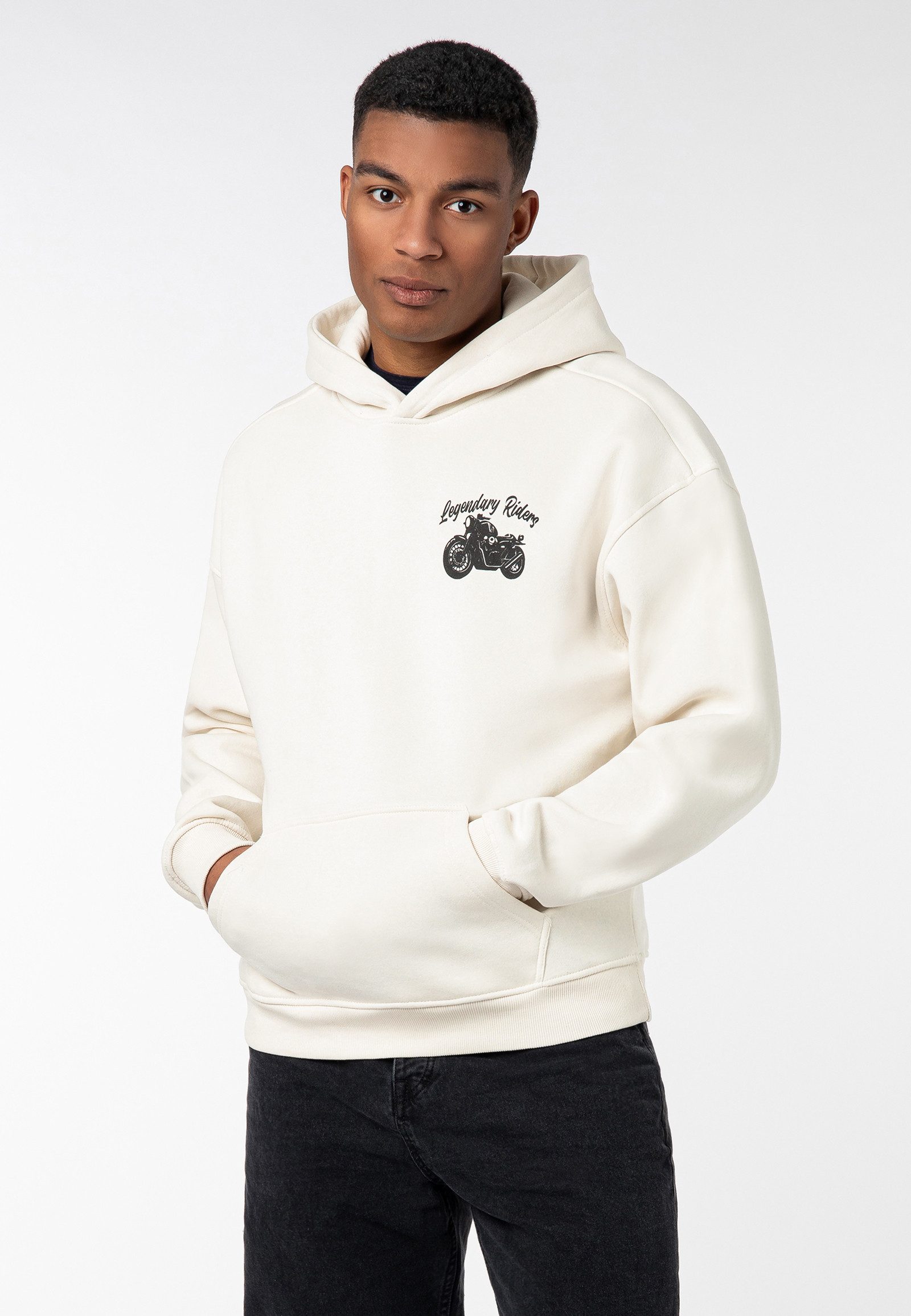 SUBLEVEL Hoodie Herren Kapuzenpullover mit Motorradprint günstig online kaufen