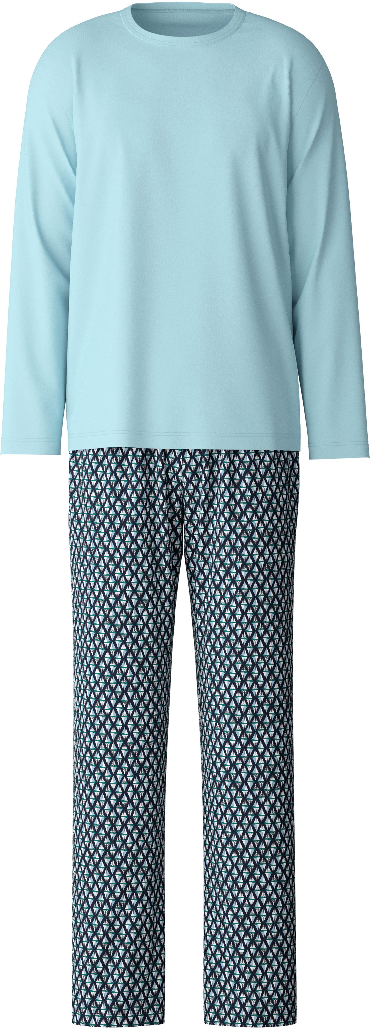 CALIDA Schlafanzug Relax Streamline 2 (2 tlg) Langarm-Shirt mit eingefasste günstig online kaufen