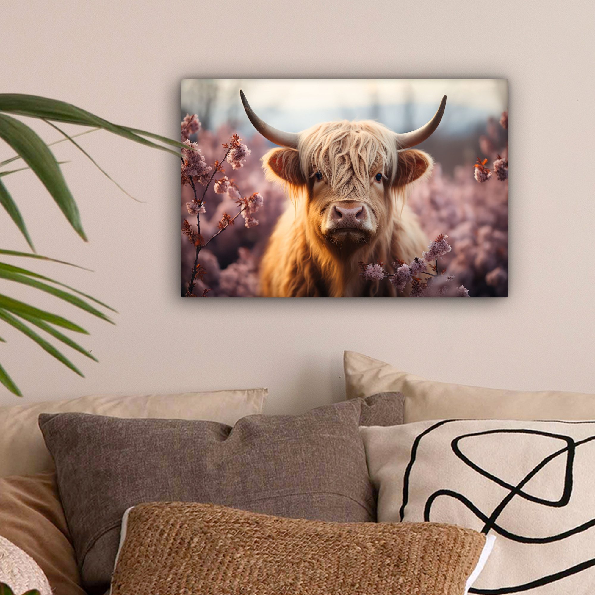 OneMillionCanvasses® Leinwandbild Schottischer Highlander - Tierporträt - B günstig online kaufen