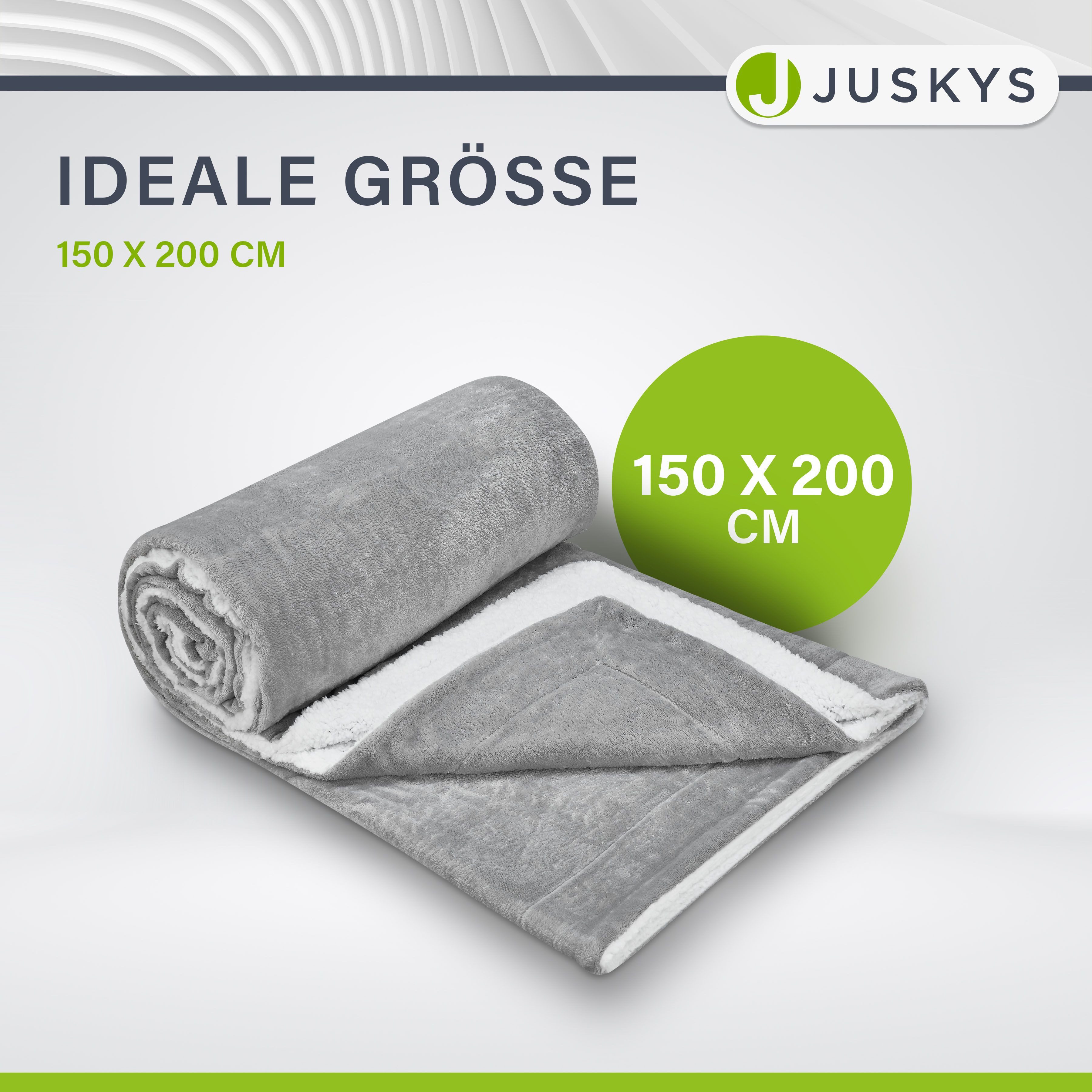 Juskys Tagesdecke Fleecedecke 150x200 cm, doppelseitige günstig online kaufen
