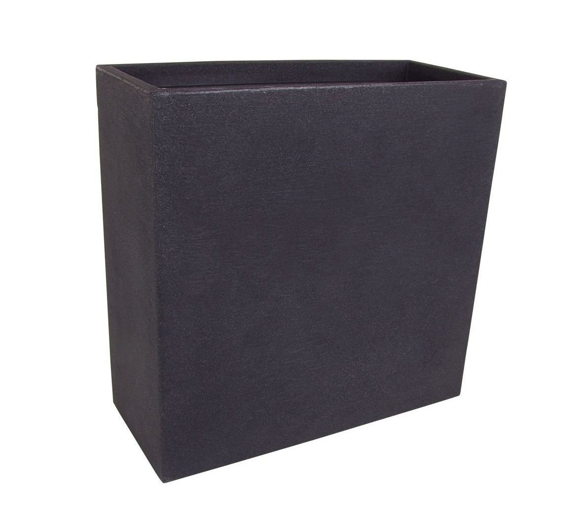 Spetebo Blumenkasten XXL Kunststoff Pflanzkasten eckig - anthrazit (Stück, günstig online kaufen
