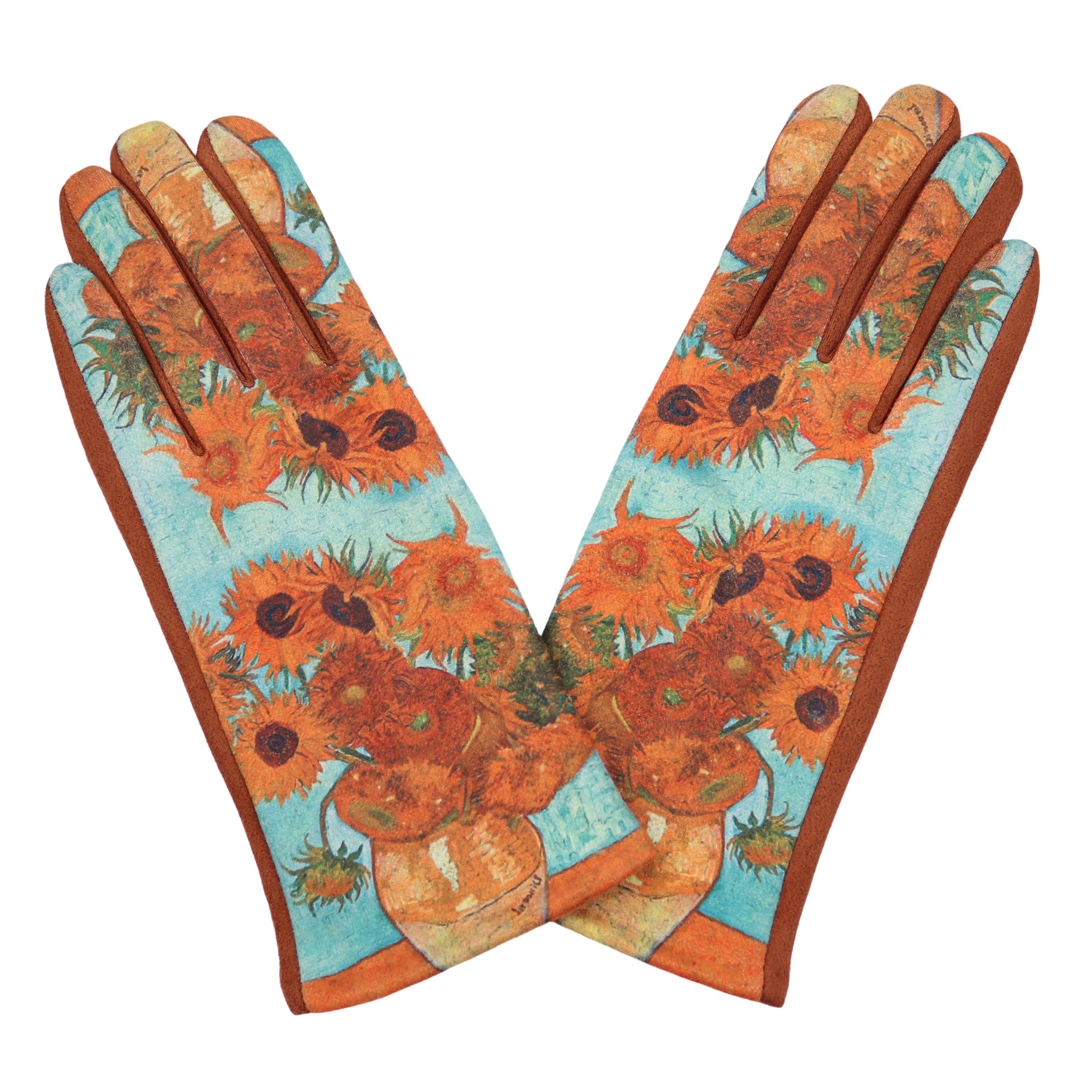 MIRROSI Fleecehandschuhe Damen Touchscreen Handschuhe gefüttert Warm ONESIZE (Wunderschöne Prints) aus Stoff sehr weich und warm ideal für Herbst oder Winter