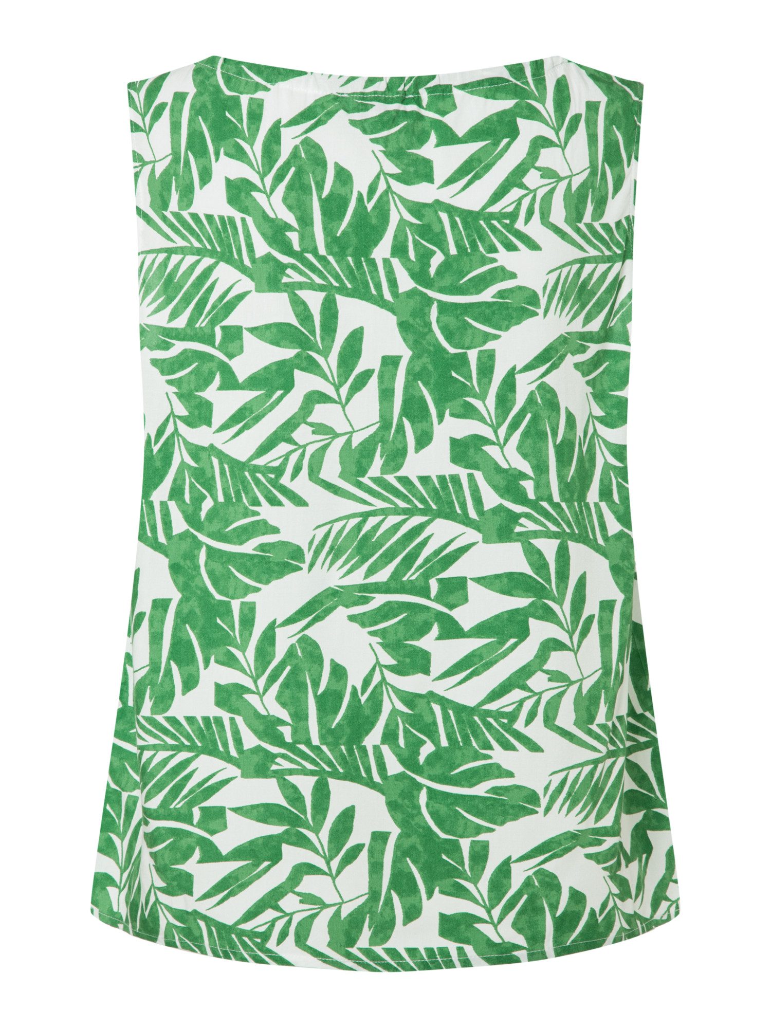 MORE&MORE Blusentop ärmelloses Blusen-Top, Blätterprint