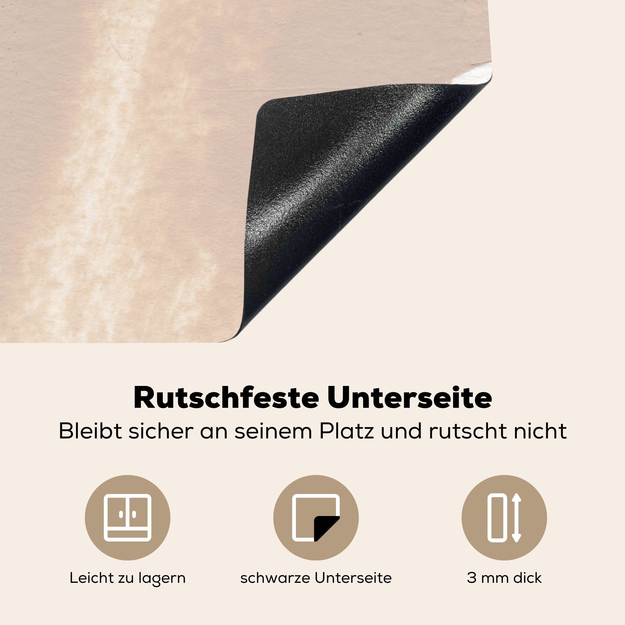 MuchoWow Herdblende-/Abdeckplatte Farbe 81x52 Ceranfeldabdeckung (1 cm, Vinyl, Design Schutz für tlg), küche, - die Abstrakt, Induktionskochfeld 