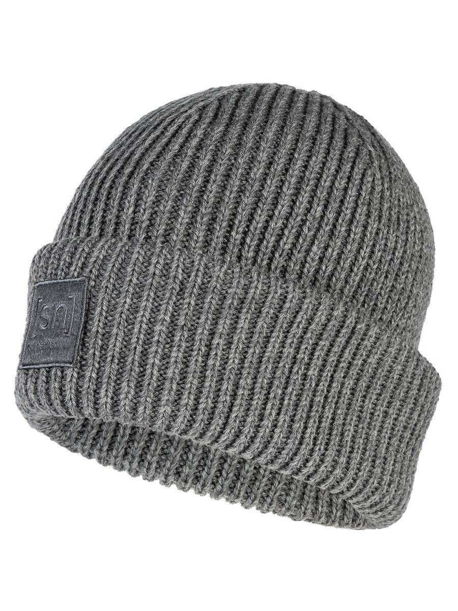 SUPER.NATURAL Beanie für Damen, aus Merino KRISSINI BEANIE wärmender Merino-Materialmix