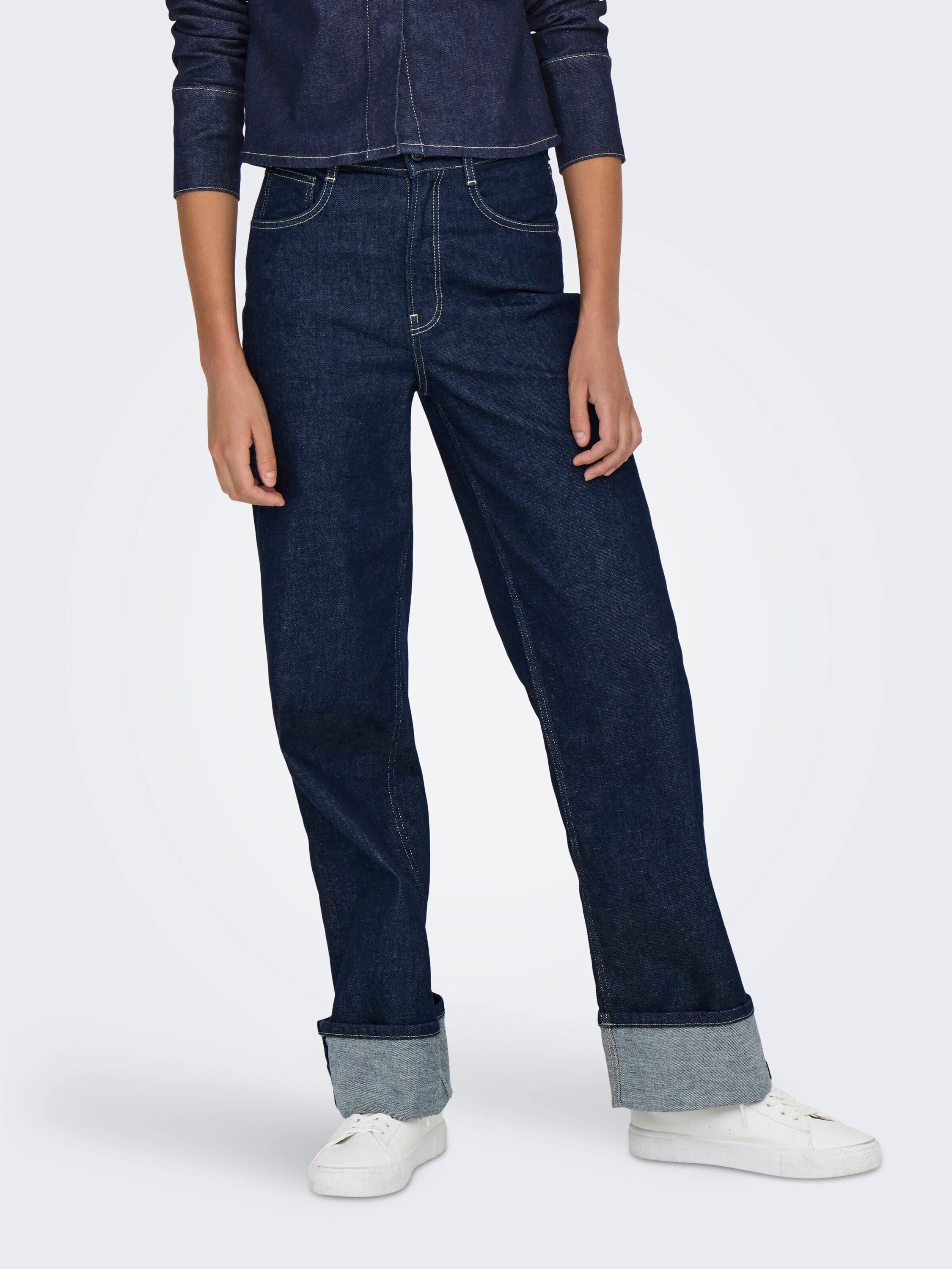 ONLY Weite Jeans ONLMercer (1-tlg) Plain/ohne Details günstig online kaufen