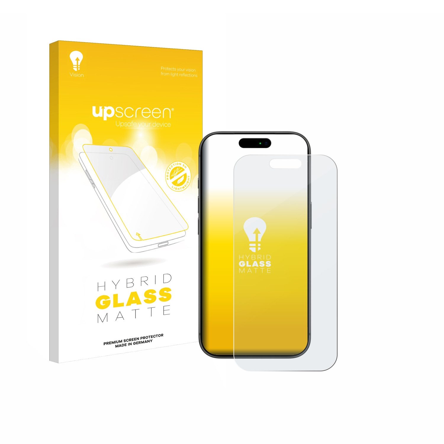 upscreen Displayschutzglas Folie für Apple iPhone 17 Pro, Schutzfolie Glas Panzer Display Schutz matt