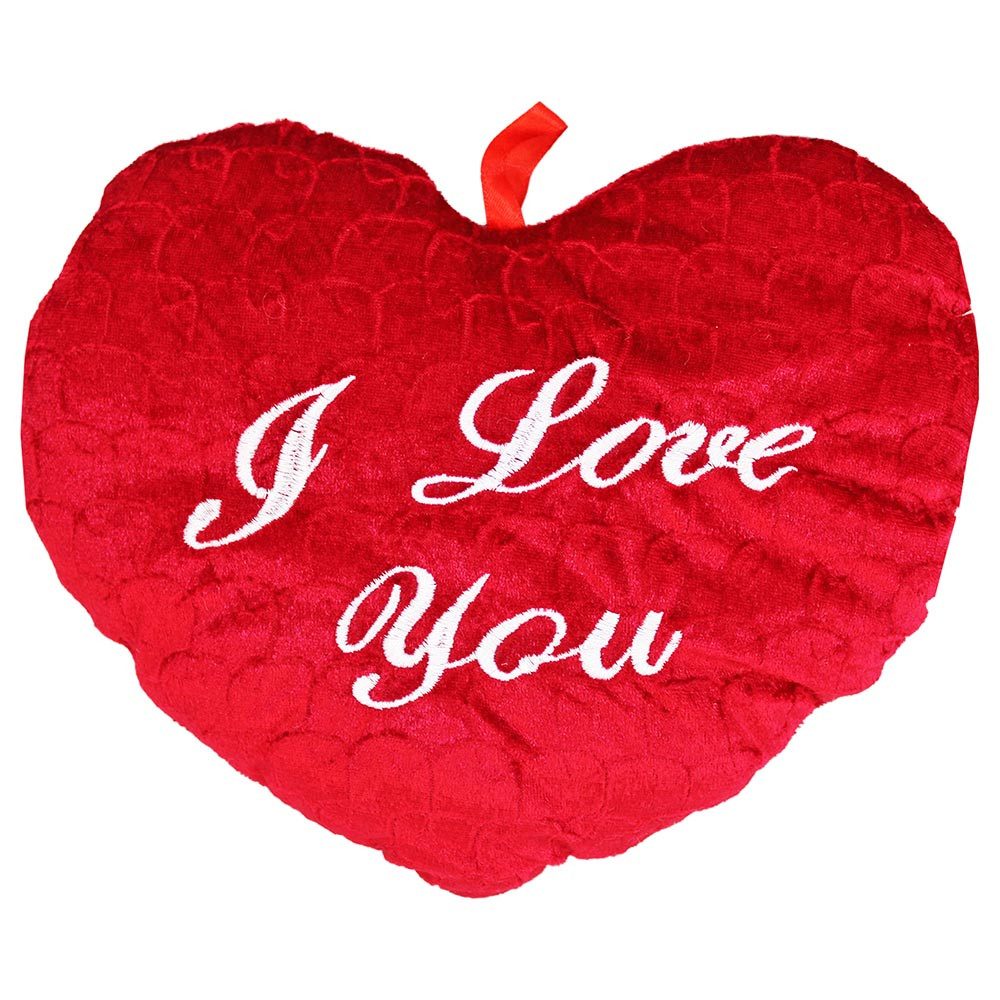 Dekokissen Herz Plüschkissen "I love you" - ca. 25 x 28 cm