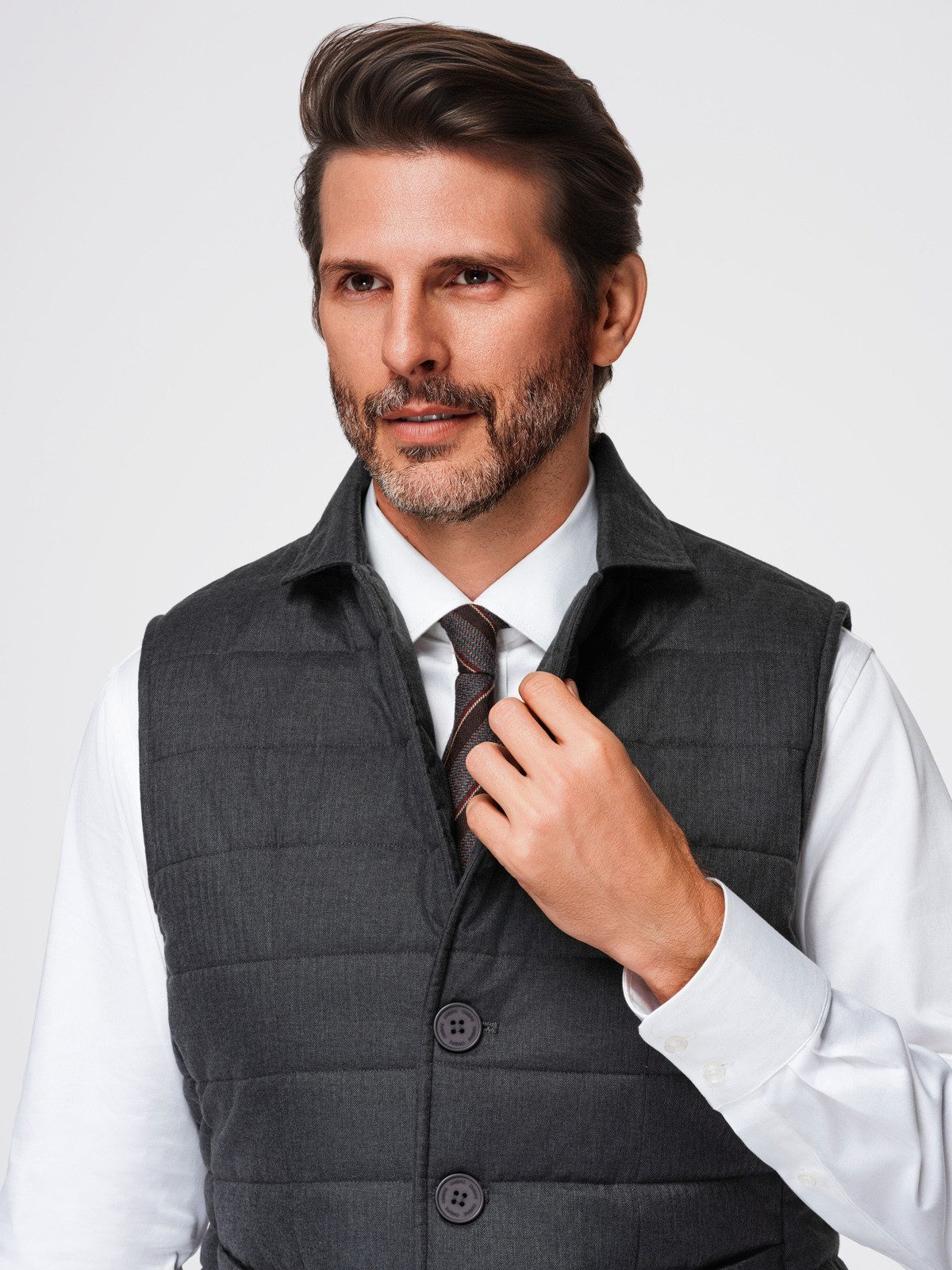 OMBRE Steppweste Quintessence Damen-Steppweste mit Slim Fit Taillenregulierung hinten mittels Gürtel und Knöpfen – Bild 2 von 5