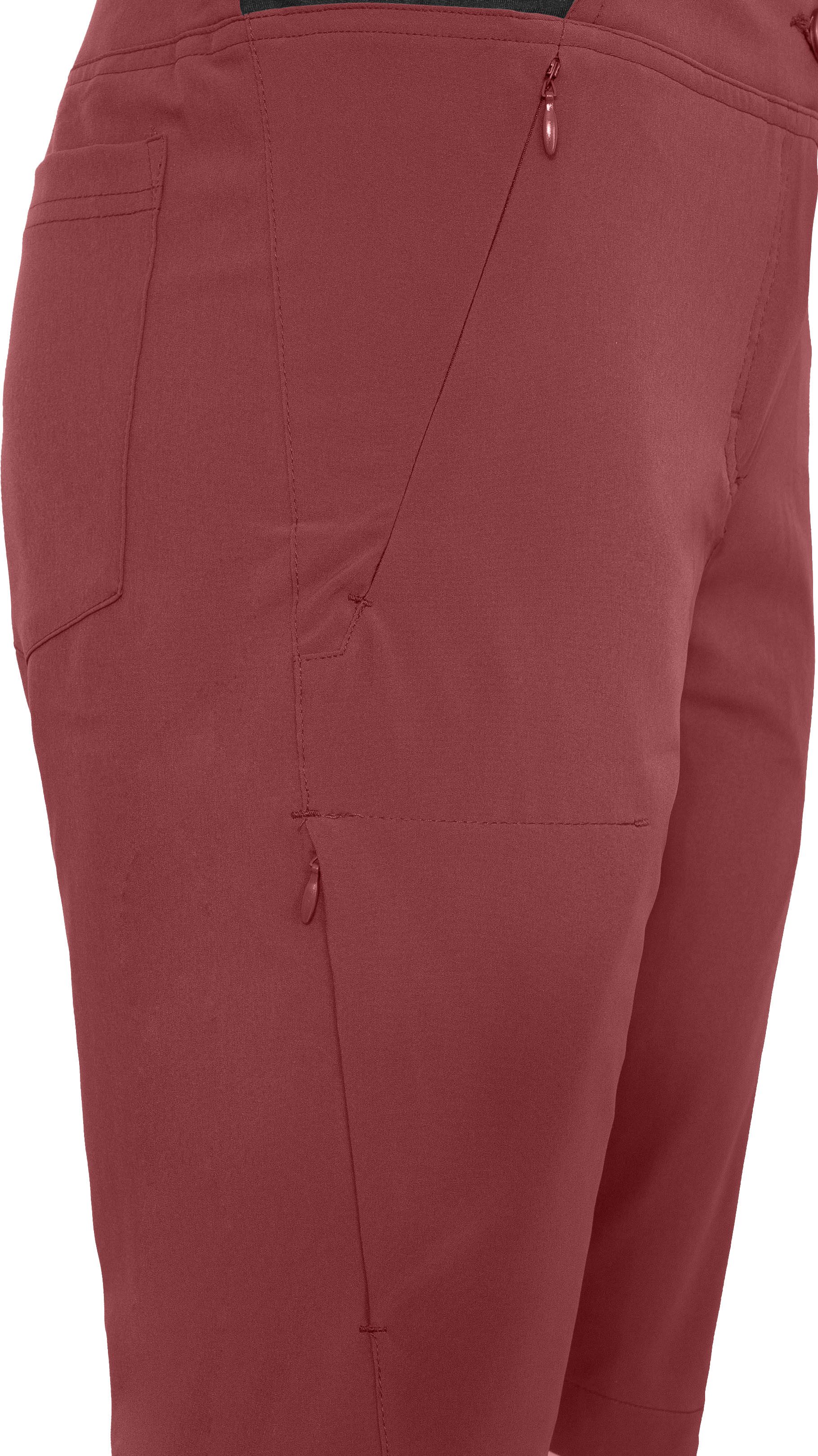 Bergson Outdoorhose AALBORG Vario Bermuda Damen Wandershorts, recycelt, elastisch, sportlich, Normalgrößen, rot
