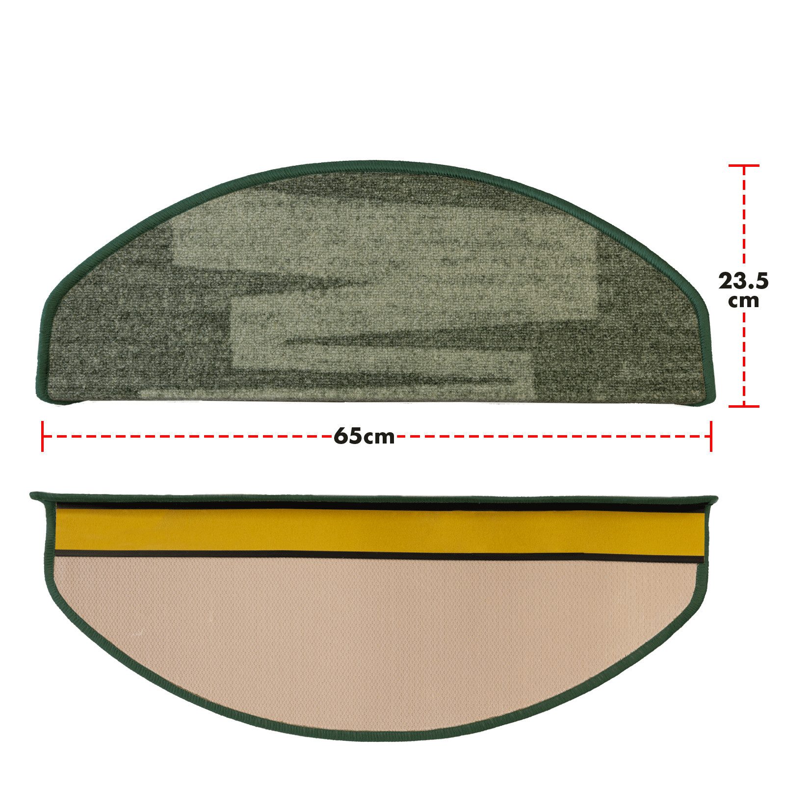 Karat Stufenmatte Hastings, Treppenschutz, Halbrund, Höhe: 8.5 mm, aus Poly günstig online kaufen
