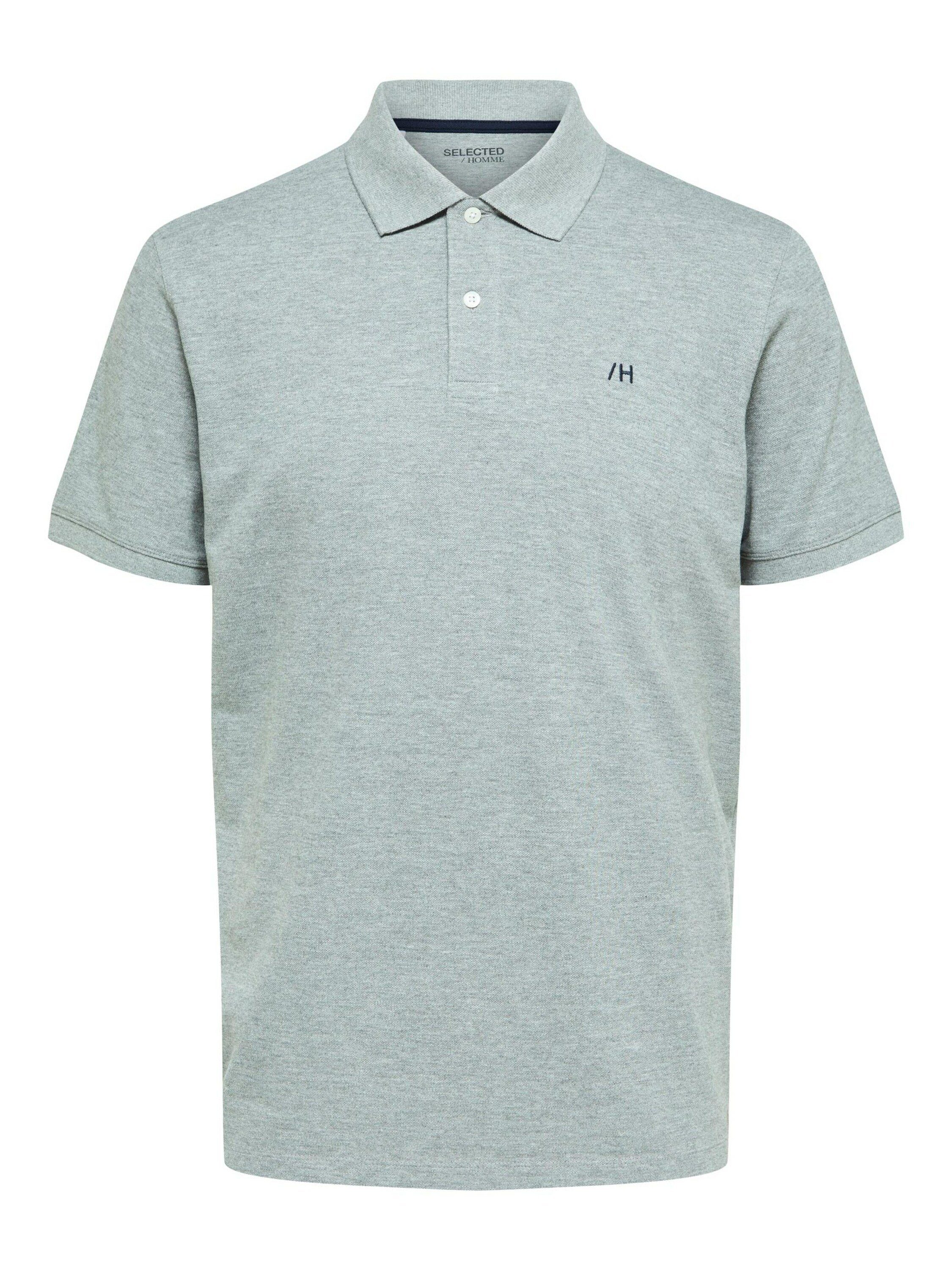 SELECTED HOMME T-Shirt Aze (1-tlg) Medium Grey Melange 16082840